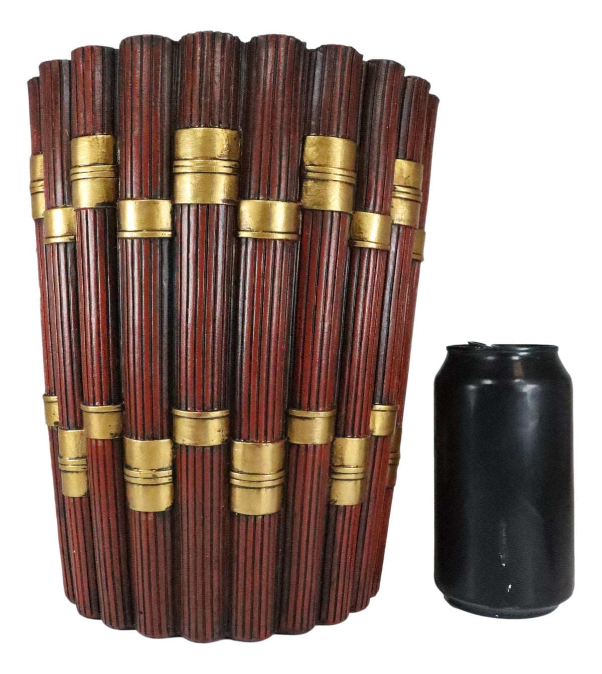 Western Red And Gold 12 Gauge Shotgun Shell Bullets Waste Basket Trash Bin