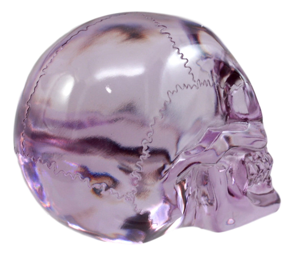 Ebros Pirate Cave Tomb Treasure Purple Translucent Skull Figurine Decorative Statue Acrylic Resin - Ebros Gift