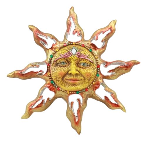 Ebros Mosaic Celestial Solar Radiant Surya Sun God Wall Decor 11"Wide Figurine - Ebros Gift