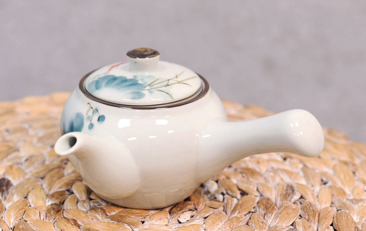 Feng Shui Yin Yang Koi Fish Pair Small Ceramic Tea Pot 12oz With Side Arm Handle - Ebros Gift