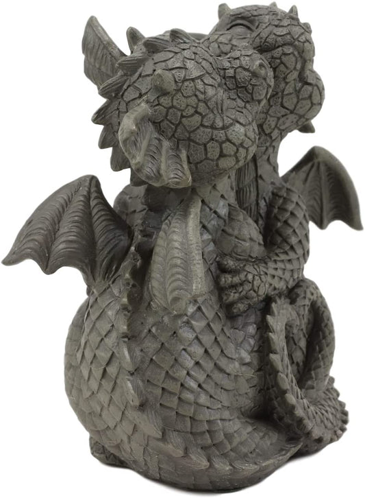 Ebros Romantic Valentines Baby Garden Dragons Cuddling Tight Statue 5.25" Tall