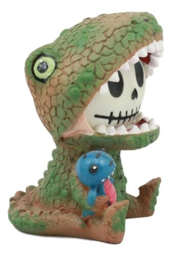 Furry Bones Rex T-Rex Skeleton Figurine – 4 Inch Tall Halloween Collectible With Purple Dinosaur