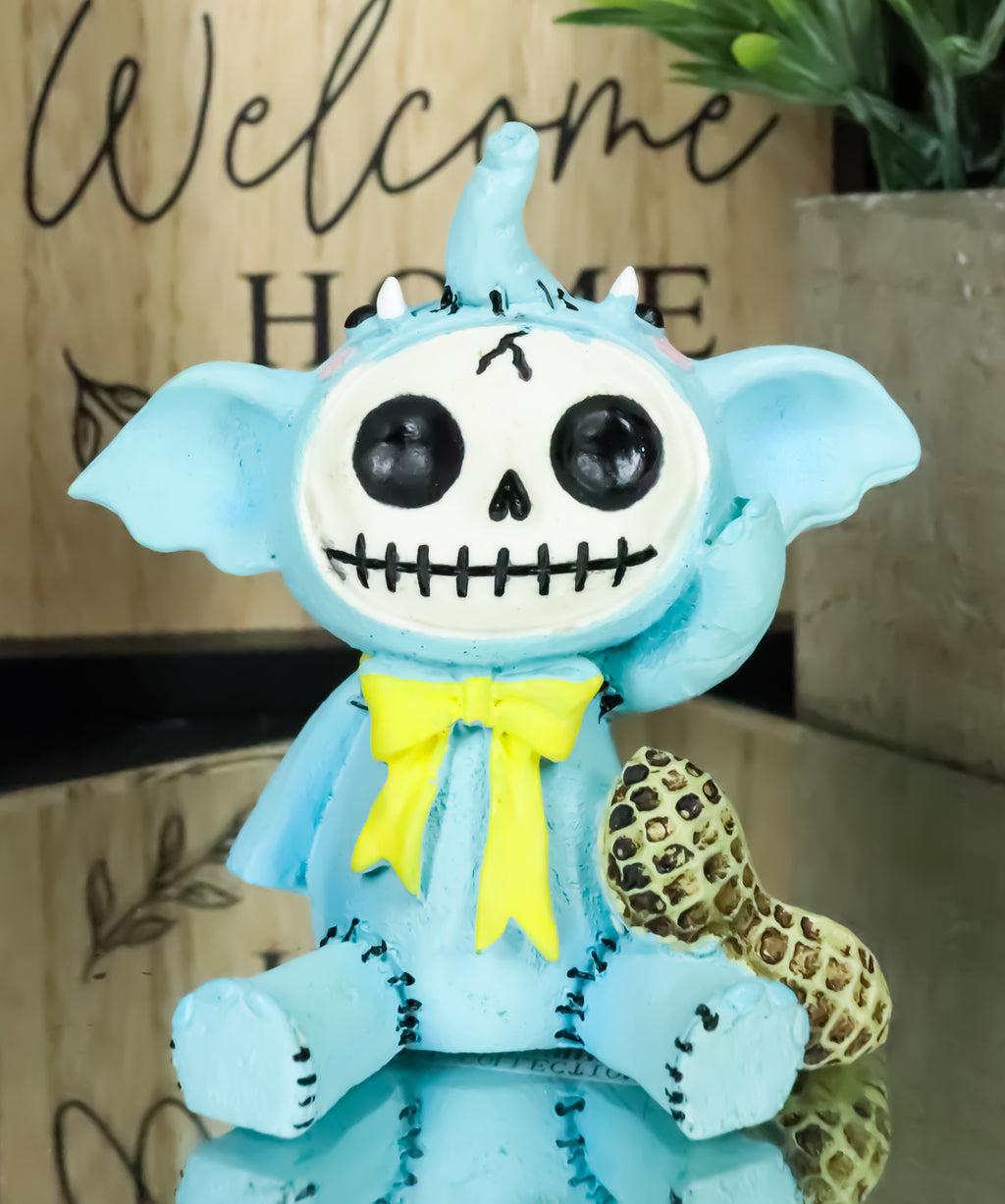 Furrybones Blue Elefun Peanut Elephant Skeleton Figurine 3