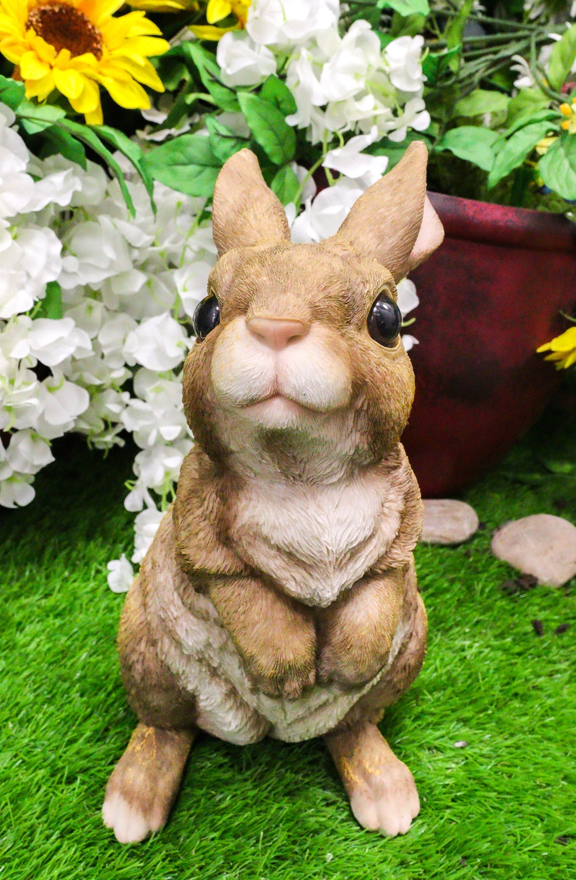 Whimsical Curious Mother Bunny Rabbit Standing Pet Pal Fairy Garden Figurine