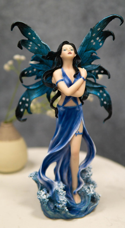 Ebros Water Elemental Fairy Goddess Statue 12"Tall Ocean Aphrodite Fairy Rising Over Waves Figurine - Ebros Gift