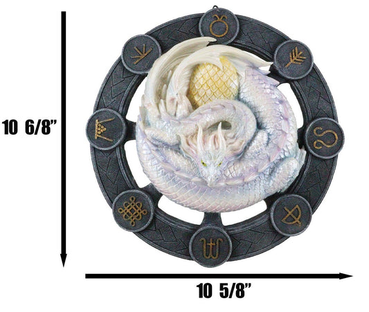 Ostara Drake Spring Equinox Wheel of The Year Sabbats Of The Dragon Wall Decor - Ebros Gift