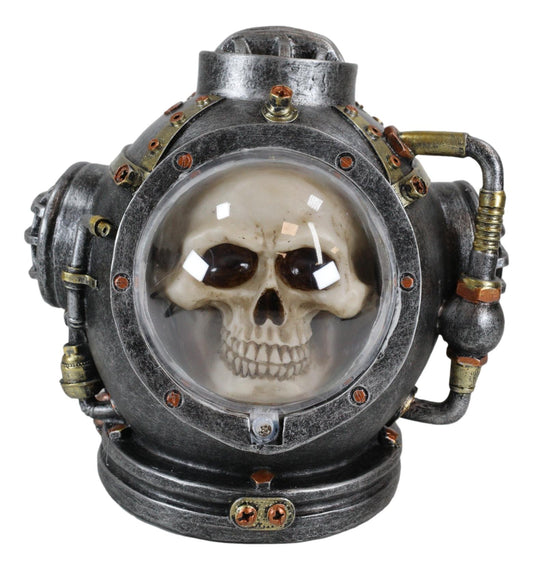 Ebros Steampunk Nautical Marine Diver Helm Submarine Ship Skull Macabre Figurine