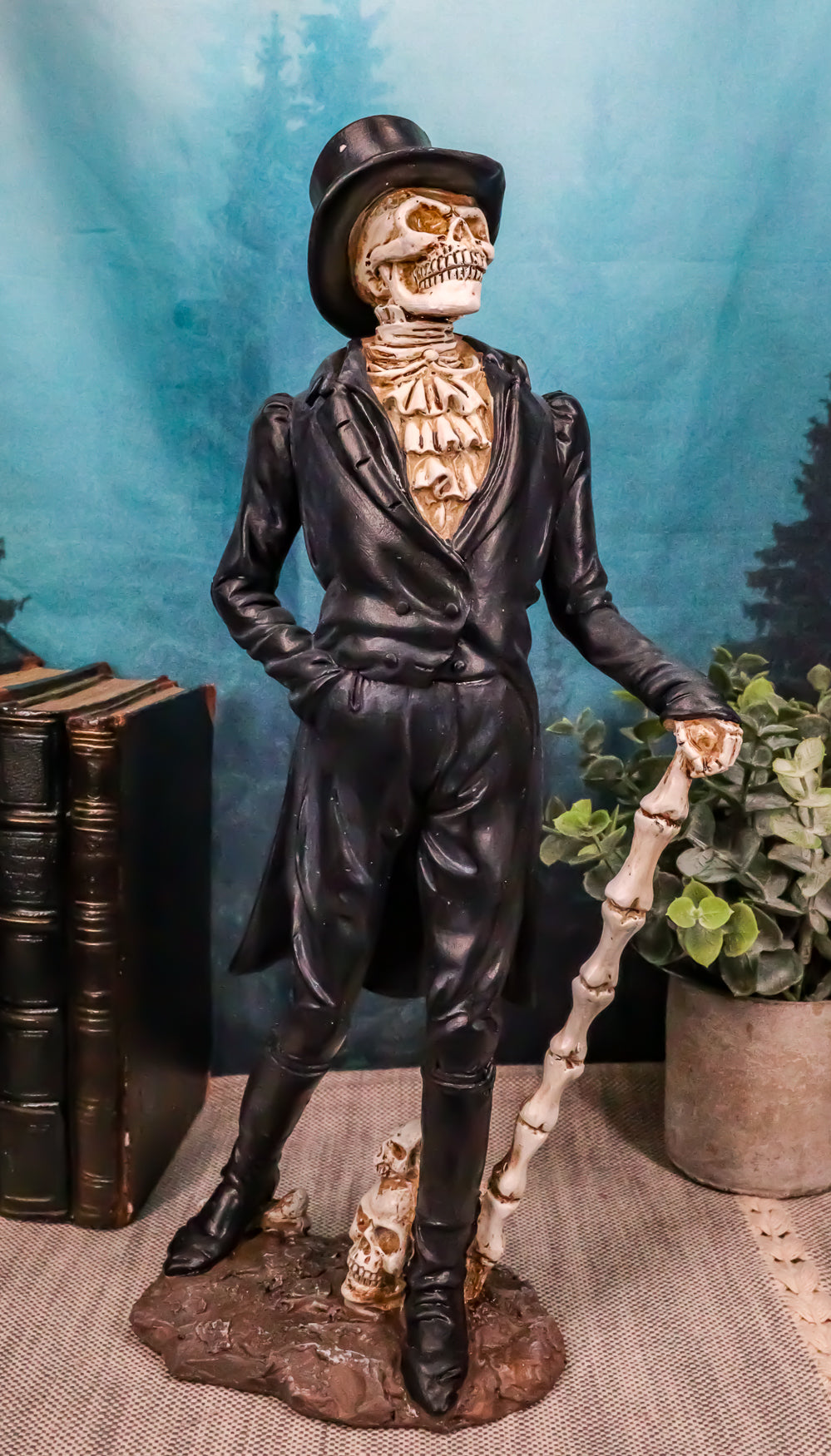 Ebros Skeleton Gentleman Groom in Steampunk Tuxedo and Top Hat Figurine 13"H