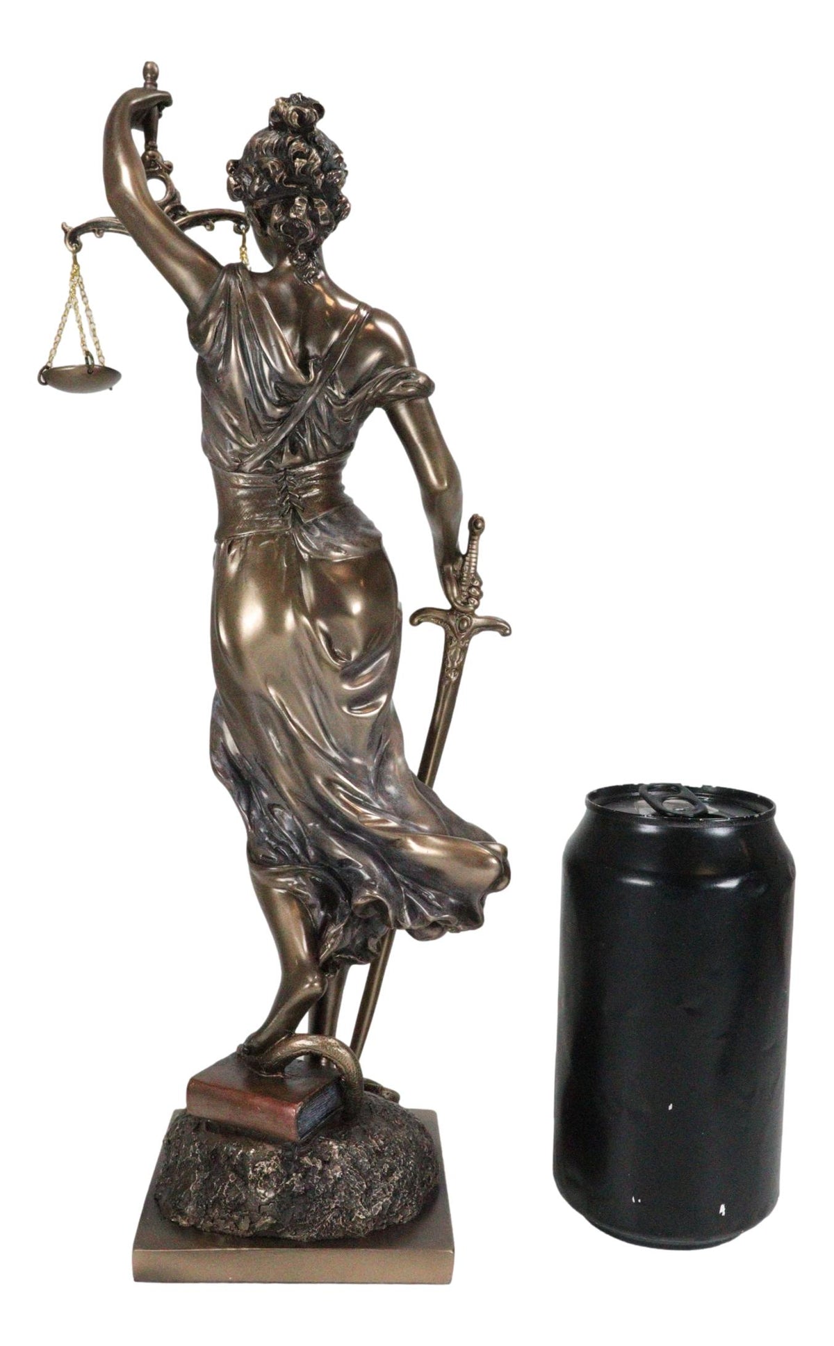 Ebros Gift Bronzed Resin Greek Goddess Lady Of Justice Statue 13.5"H La Justicia Dike Figurine