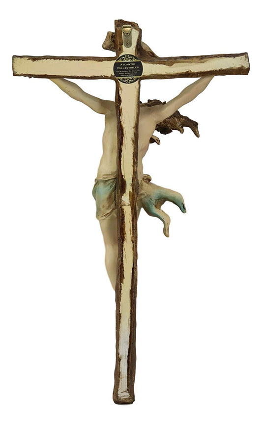 Ebros Large Jesus Christ at Calvary Crucifix INRI Wall Cross Hanging Plaque 20"H - Ebros Gift