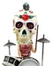 Ebros Gift Day of The Dead Tattoo Skeleton Rock Drummer Bobblehead Figurine 6.5" L Halloween Statue Decor
