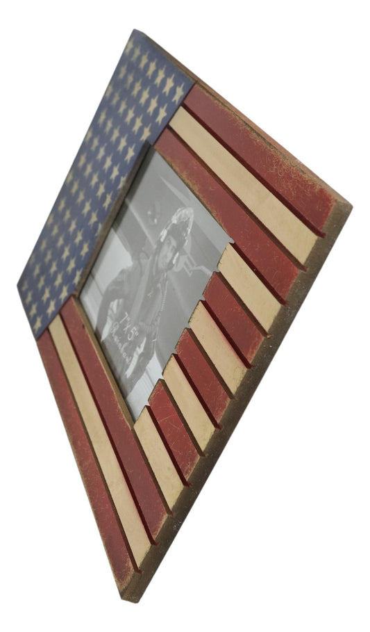 Patriotic USA Star Spangled Banner American Flag 5"X7" Picture Photo Frame