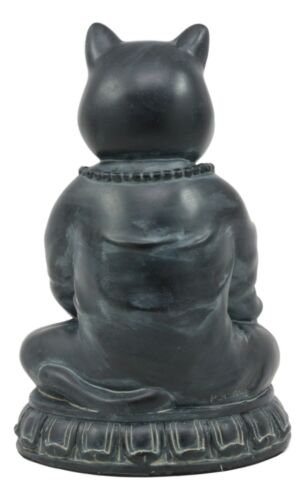 Ebros Buddha Cat Statue Meditating Zen Cat Figurine Cat Memorial Or Spiritual Decor - Ebros Gift