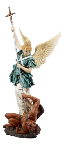 Ebros Large Saint Michaelskirche Archangel Michael Slaying Lucifer Statue 21" Tall Church of Saint Michael Germany Panoramio Landmark