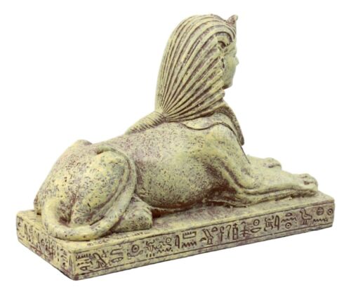 Classical Egyptian Guardian Sphinx Figurine 4.25"L Androsphinx Lion Collectible