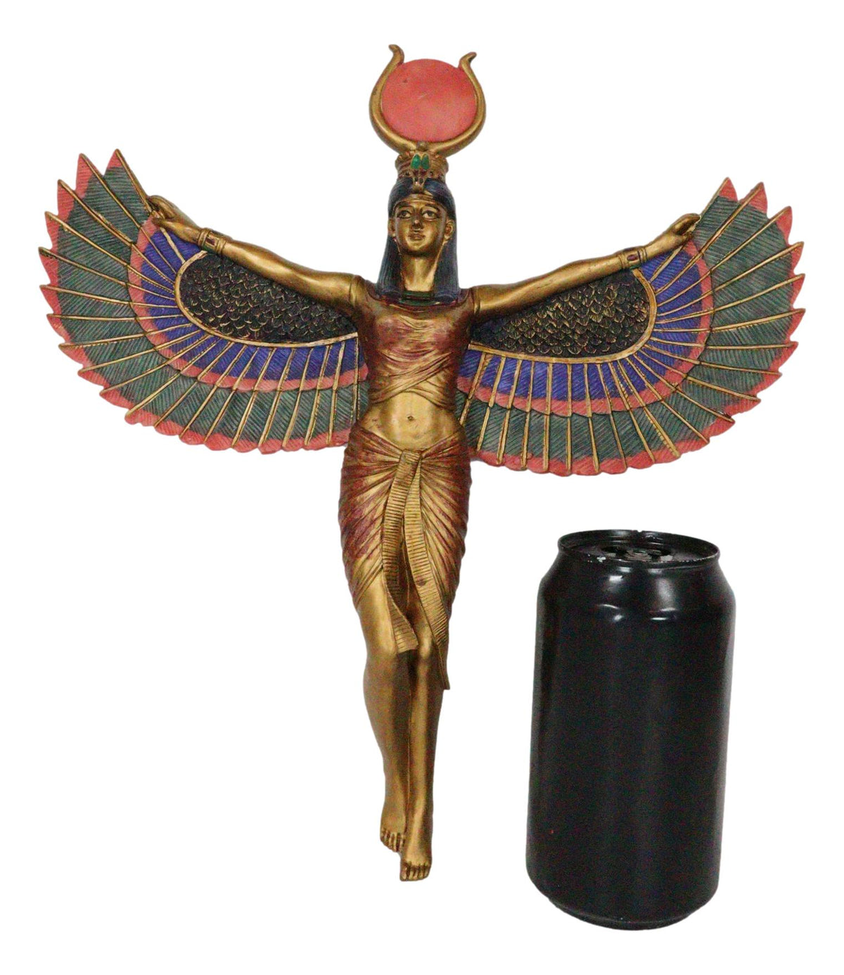 Ancient Egyptian Goddess Isis With Open Wings Wall Decor Isis Ra Deity Plaque - Ebros Gift