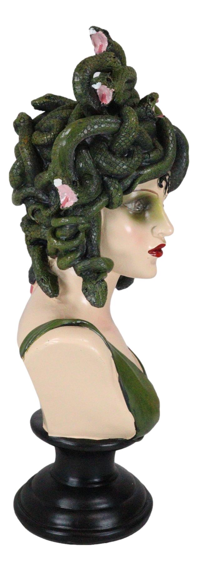 Greek Gorgon Sisters Goddess Medusa With Wild Snake Hair And LED