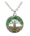 Celtic Green Tree Of Life Alloy Necklace Lead Free