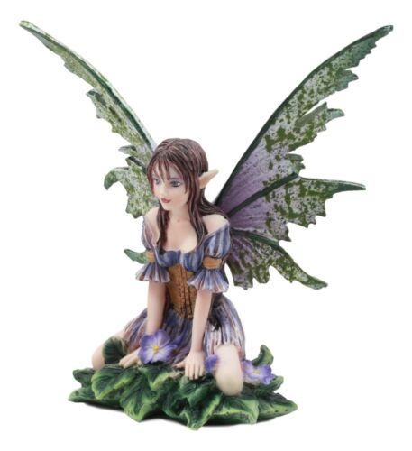 Ebros Amy Brown Whimsical "Viola" Violet Flower Garden Fairy Figurine Fae Statue