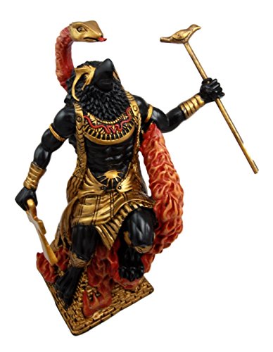 Ebros Gift Egyptian Mythology Horus Ra With Fire Cobra Deity of War & Sky Figurine 9"H