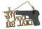 'We Don't Dial 911' Wild West Sculptural Hand Gun with Bullet Wall Word Art Sign