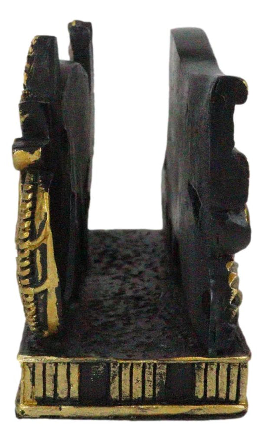 Ancient Egyptian Wedjat Eye Of Horus Uraeus Cobra Business Card Holder Figurine