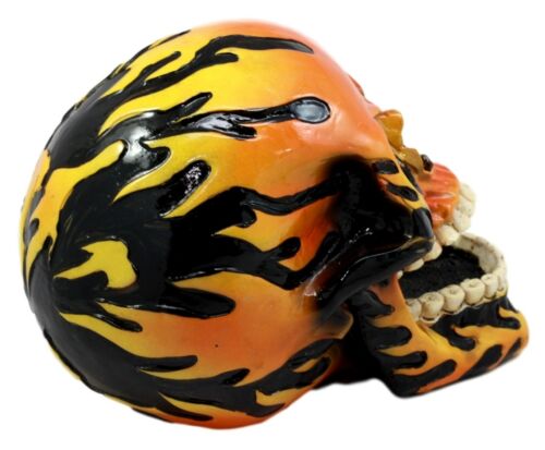 Hot Rod Skull Figurine Biker Hell Spawn Inferno Flame Day Of The Dead Statue