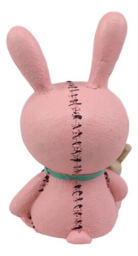Furrybones Pink Bunnie Bun Rabbit Skeleton Figurine Small Furry Bones Skull - Ebros Gift