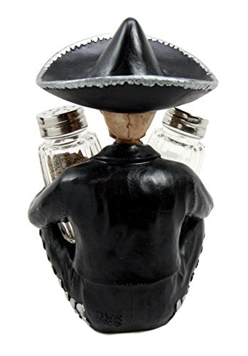 Ebros Day of The Dead Skeleton Mariachi Wedding Singer Salt Pepper Shakers
