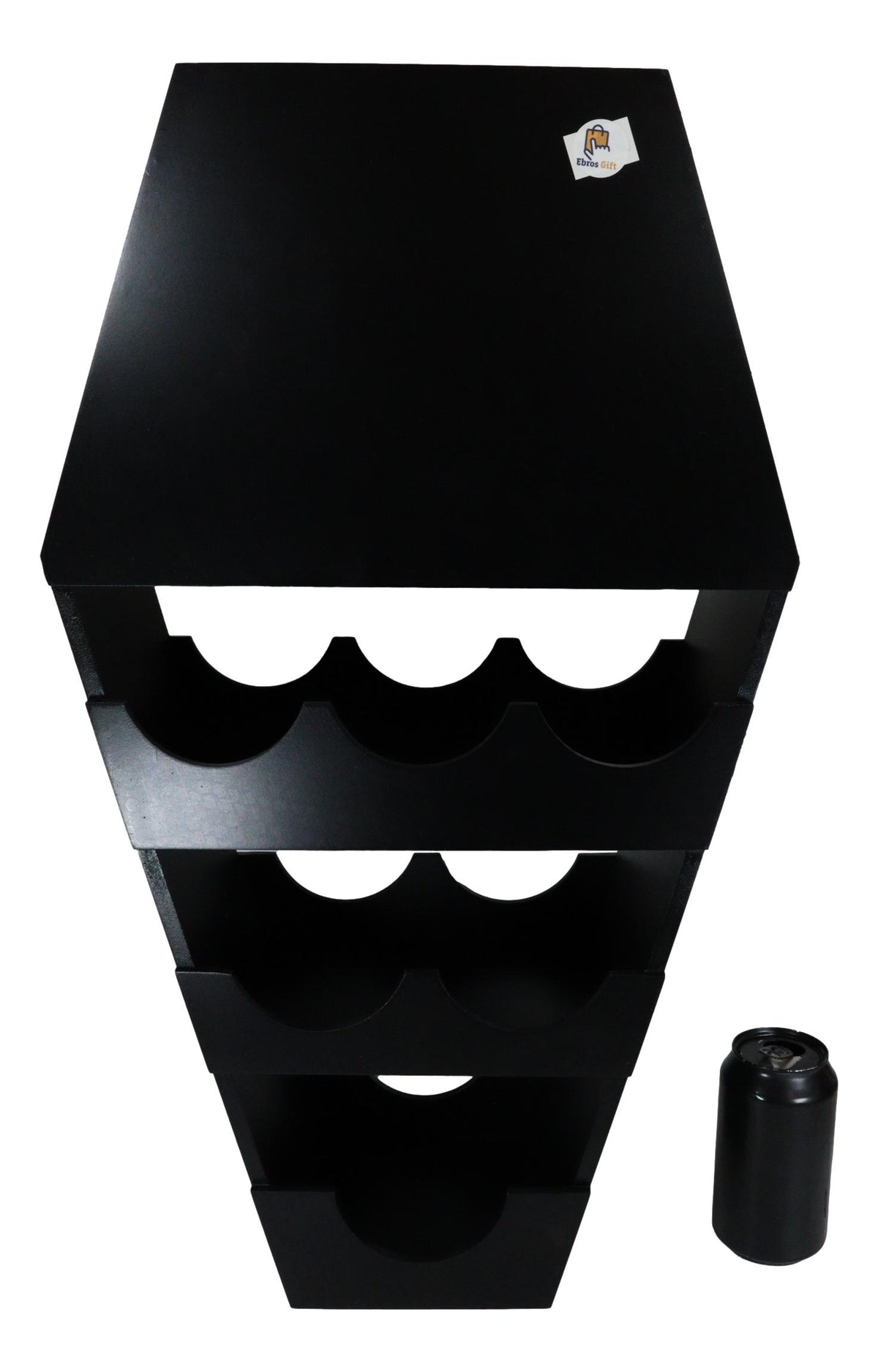 Gothic Vampire Black Coffin Casket Wine Glasses Bottles Rack Shelf Holder Stand