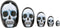 Ebros 5 Piece Set Skull Face Skeleton Head Nesting Dolls Matroyshka Figurines