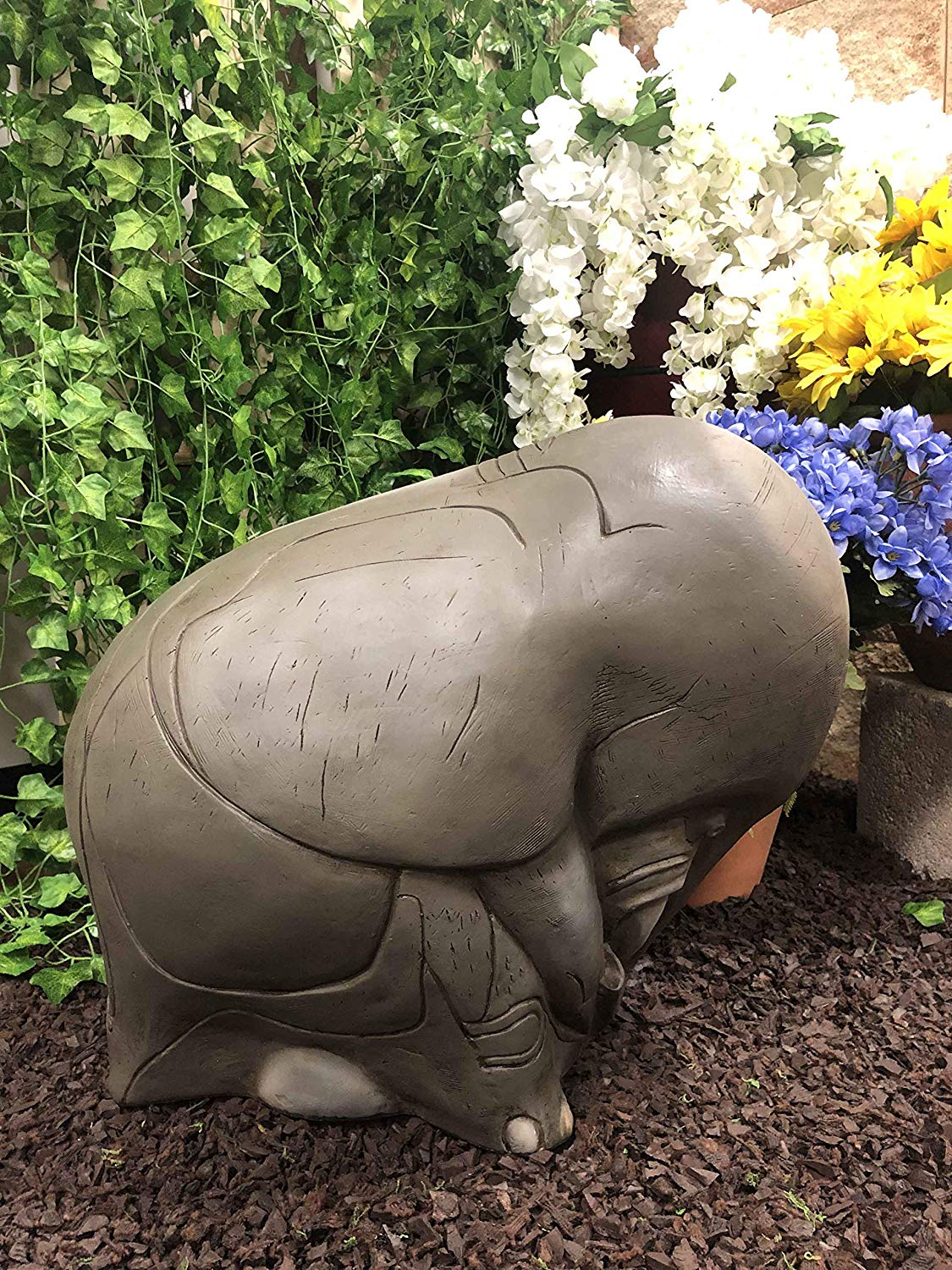 Ebros Gift Large 19" Long Pachyderm 1951 Elephant Statue Reproduction by Viktor Schreckengost Elephants Replica Sculpture Cleveland Museum of Art Home Decor Gallery Quality Centerpiece Decorative