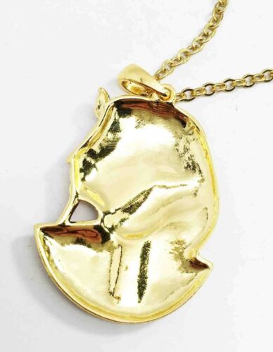 Ebros Egyptian Mask Of King Tut Pharaoh Golden Necklace Pendant Jewelry Pewter Egypt - Ebros Gift