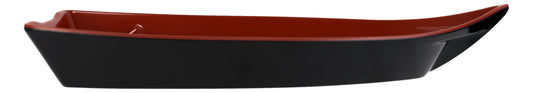 Pack Of 6 Plastic Lacquer Red Omakase Sushi Boat Serving Plate Platter 15"Long