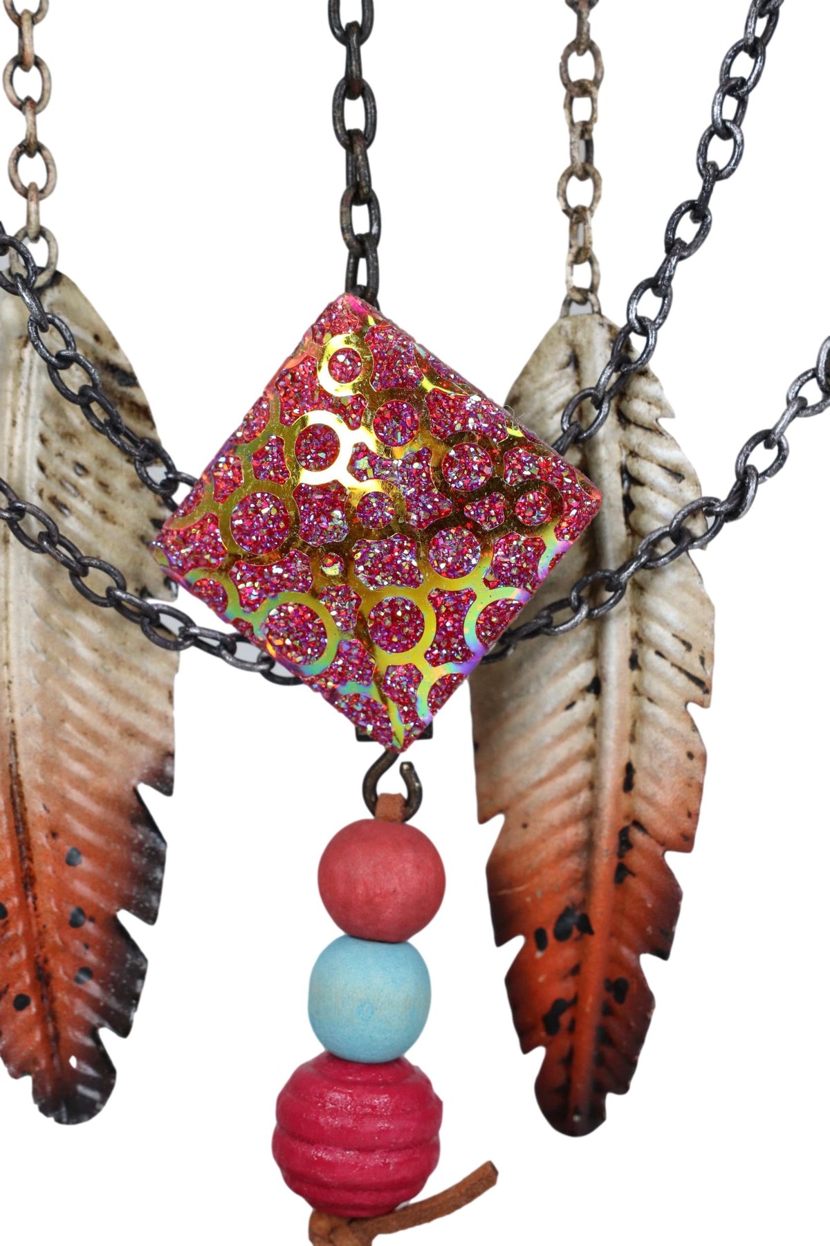 Southwestern Silver Moon Tree Of Life Arrow Dreamcatcher Feathers Desktop Plaque