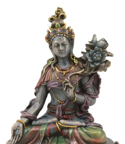 Ebros Bodhisattva White Tara Meditating Statue Buddha Of Compassion Figurine