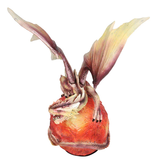 Ebros Celestial Galaxy Planet Mars Terrestrial Red Guardian Dragon Figurine Decor - Ebros Gift