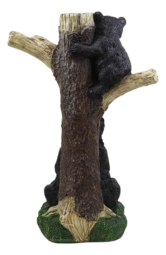 Ebros Large Rustic Mother Bear With Honeycomb And Climbing Cub Mug Tree Statue