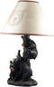 Ebros Climbing Black Bear Cubs Table Lamp With Bear Shade Desk Lamp (Set of 2)