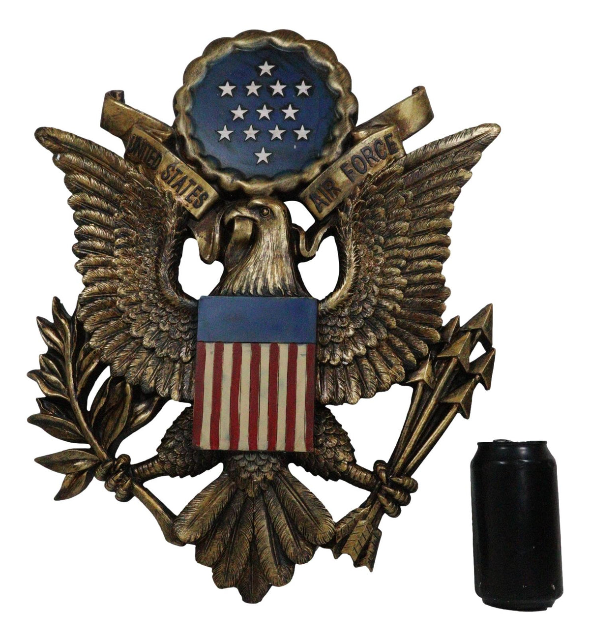United States Air Force Emblem American Flags And Bald Eagle Wall Decor Plaque
