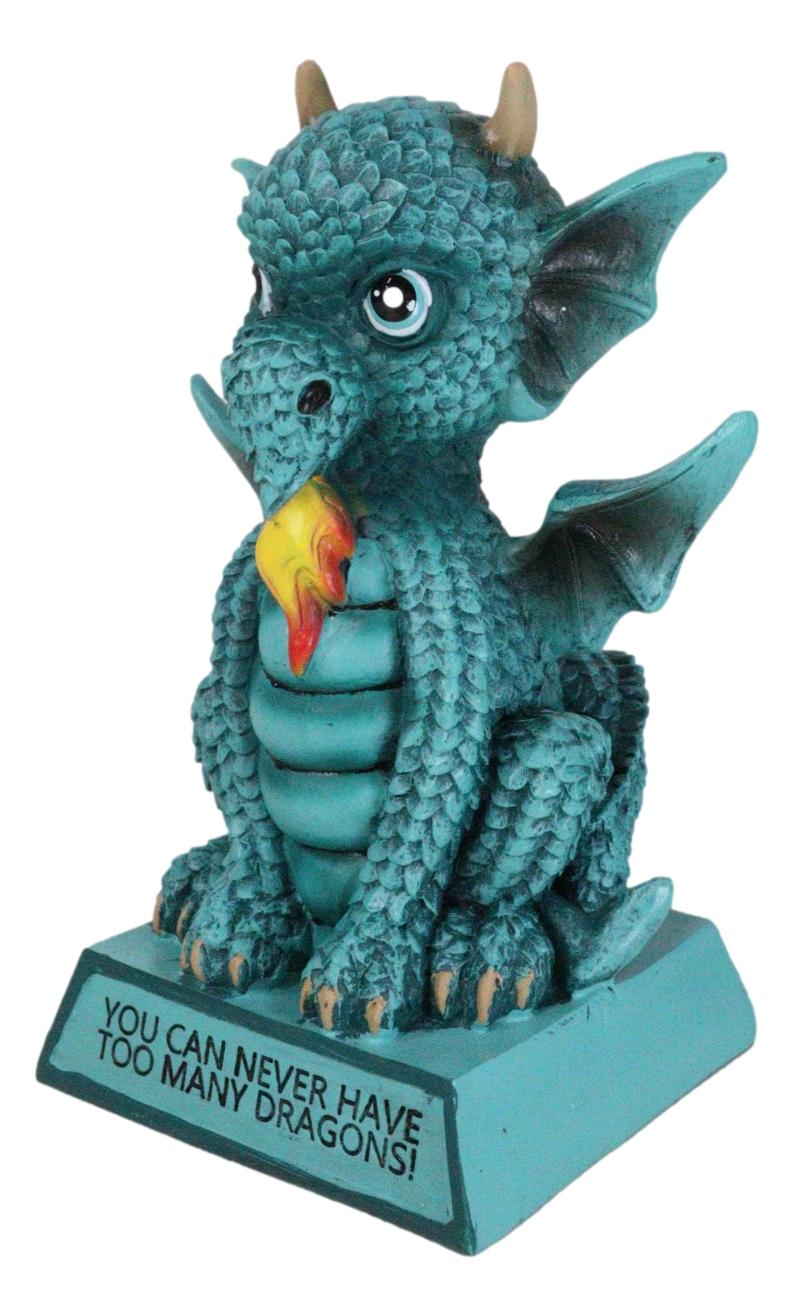 Turquoise Koan Cartoon Dragon Figurine You Can Never Have Too Many Dragons!