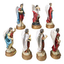 Archangels Michael Gabriel Raphael Jofiel Barachiel Uriel Zadquiel Figurine Set
