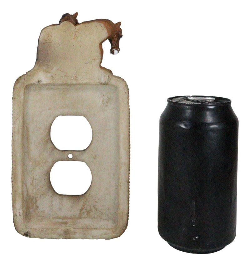 Set Of 2 Novelty Western Country Equine Horses Double Receptacle Outlet Plates