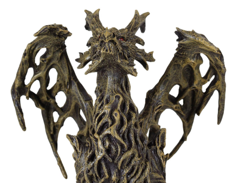 Forest Tree Ent Greenman Dendritic Dragon with Red Blood Moon Eyes Figurine