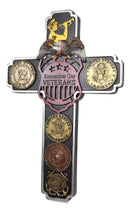 Remember Our Veterans Eagle USA Navy Army Air Force Military Medals Wall Cross
