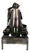 Honeymoon Wedding Couple Making Love Hand Made Metal Wine Bottle Holder Caddy