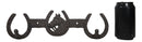 Rustic Western Horse Head With 3 Horseshoes Lucky Charm Double Wall Coat Hook