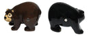 Rustic Forest Black Bear With Grizzly Bear Ceramic Salt And Pepper Shakers Set