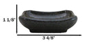 Pack Of 6 Ceramic Grey Hakumu Soy Sauce Oil Condiment Rectangular Dishes 2oz