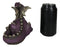 Whimsical Purple Comical Garden Dragon In Repose With Crossed Arms Figurine